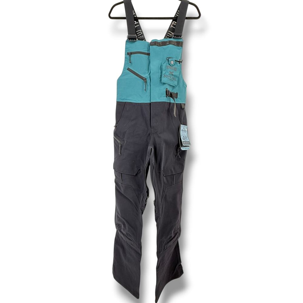Trew Gear X Dovetail Rock Creek Work Bibs Womens Sz Large 30" Stargazer Black